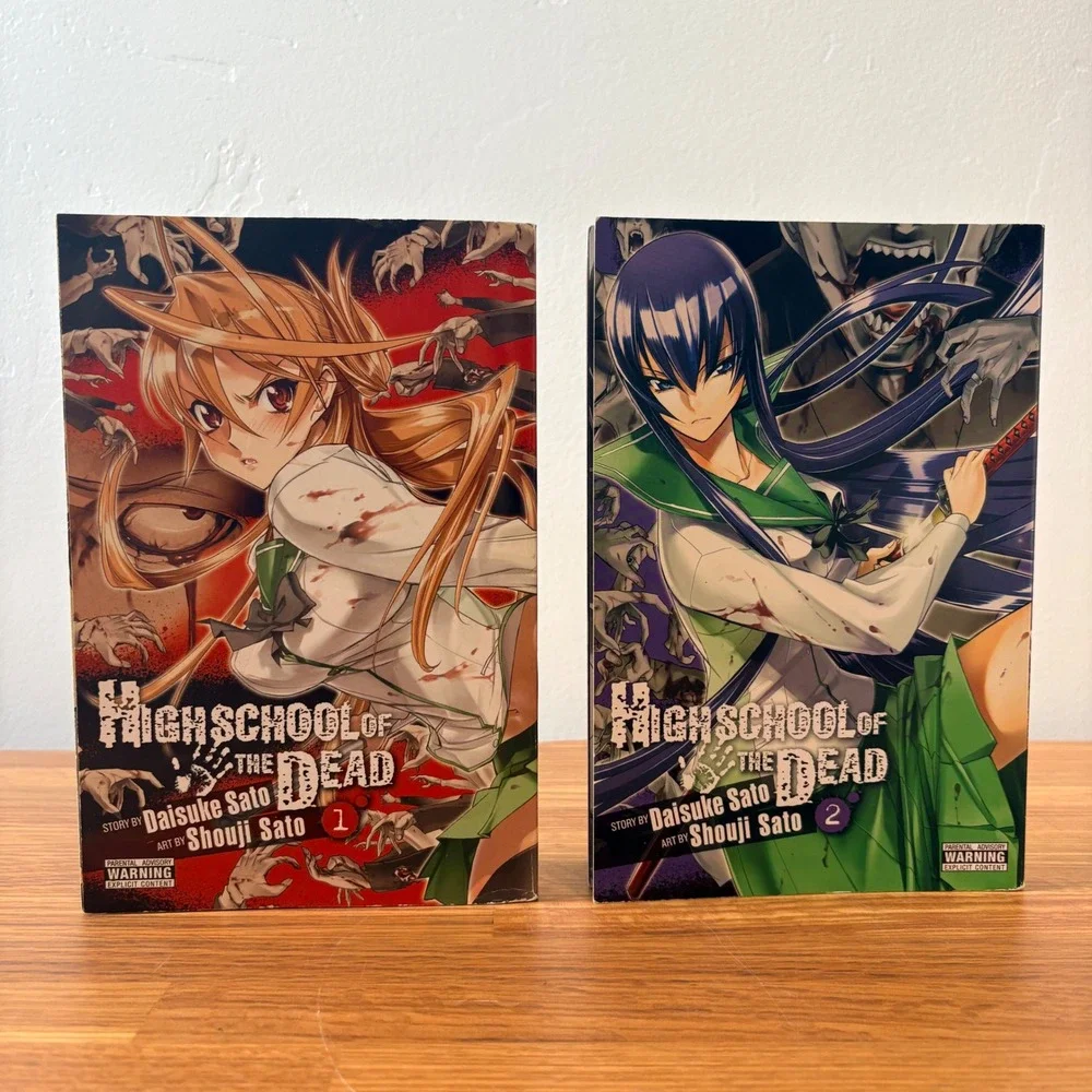 High School of the Dead Complete English Manga Volumes 1-7 Sato First Printings